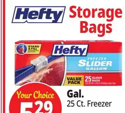 Ocean State Job Lot Hefty Freezer Gallon Slider Bags 25 Count offer