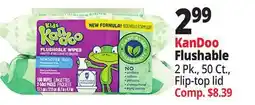 Ocean State Job Lot KanDoo Flushable 2 Pk., 50 Ct., Flip-top lid offer