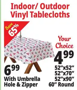 Ocean State Job Lot Vinyl Tablecloths offer