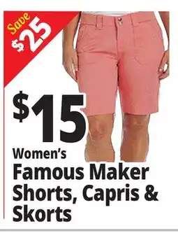 Ocean State Job Lot Women's Famous Maker Shorts, Capris & Skorts offer
