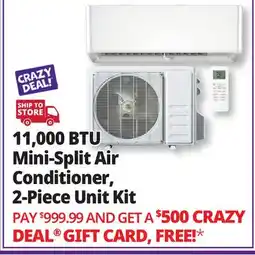 Ocean State Job Lot Cool Living 11 000 BTU Mini-Split Air Conditioner 2-Piece Unit Kit offer