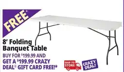 Ocean State Job Lot Cosco 8' Resin Straight Table White offer