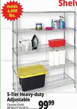 Ocean State Job Lot Method 5-Tier Adjustable Heavy-Duty Wire Shelving 48 x 18 offer