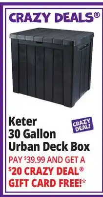 Ocean State Job Lot Keter 30 Gallon Urban Deck Box offer