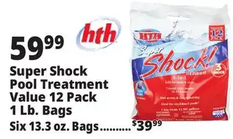 Ocean State Job Lot HTH Super Shock Pool Shock Treatment 12 Count offer