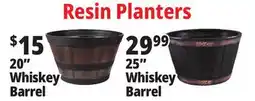 Ocean State Job Lot Whiskey Barrel Resin Planter 20 offer