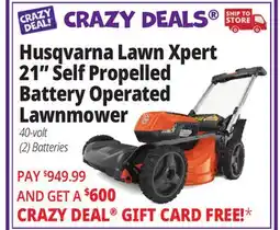 Ocean State Job Lot Husqvarna Lawn Xpert 21 Self-Propelled Lawn Mower Orange offer