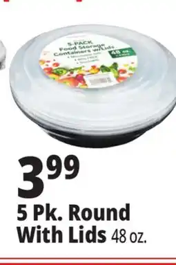 Ocean State Job Lot 5 Pk. Round With Lids offer