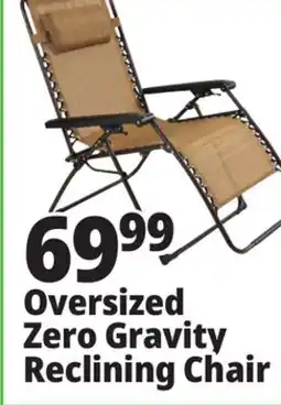 Ocean State Job Lot Oversized Zero Gravity Chair Tan offer