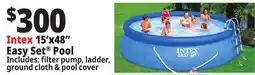 Ocean State Job Lot Intex 15' x 48 Easy Set Above Ground Pool Set offer
