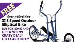 Ocean State Job Lot StreetStrider 3i Outdoor Elliptical Bike Blue offer