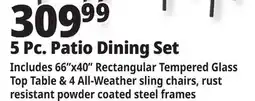 Ocean State Job Lot 5 Pc. Patio Dining Set offer