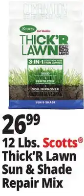 Ocean State Job Lot 12 Lbs. Scotts Thick'R Lawn Sun & Shade Repair Mix offer