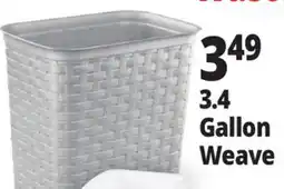 Ocean State Job Lot Sterlite 3.4 Gal. Weave Wastebasket offer