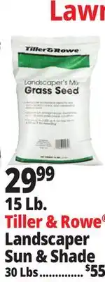 Ocean State Job Lot Tiller & Rowe Landscaper's Mix Grass Seed 15 lbs offer