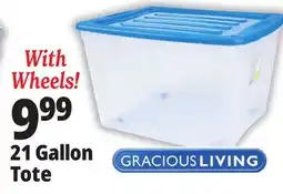 Ocean State Job Lot Gracious Living Stackable Storage Tote with Wheels offer