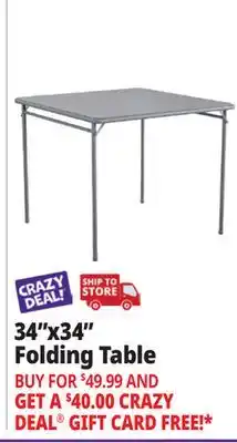 Ocean State Job Lot Cosco Square Vinyl Folding 4-Person Dining Table Gray offer
