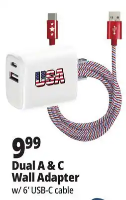 Ocean State Job Lot Dual A & C Wall Adapter offer