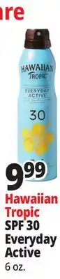 Ocean State Job Lot Hawaiian Tropic SPF 30 Everyday Active offer