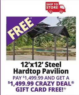 Ocean State Job Lot 12' x 12' Steel Hardtop Pavilion offer