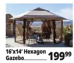 Ocean State Job Lot Hexagon Pop Up Gazebo 16' x 14' offer