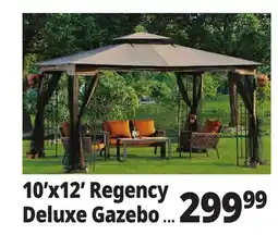 Ocean State Job Lot Regency II 10' x 12' Gazebo with Netting Brown offer