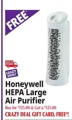 Ocean State Job Lot Honeywell HEPA Large Air Purifier offer