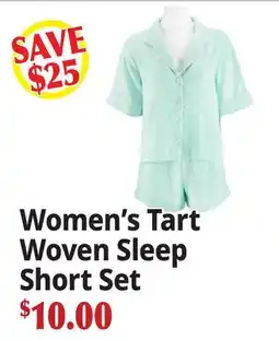 Ocean State Job Lot Women's Tart Woven Sleep Short Set offer