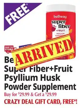 Ocean State Job Lot Super Fiber+Fruit Psyllium Husk Powder Supplement offer