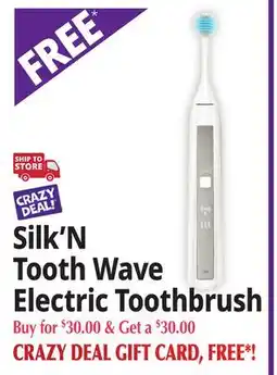 Ocean State Job Lot Silk'N Tooth Wave Electric Toothbrush offer