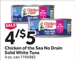 Stop&Shop Chicken of the Sea No Drain Solid White Tuna offer
