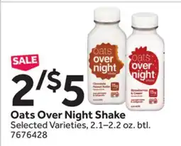 Stop&Shop Oats Over Night Shake offer
