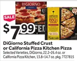 Stop&Shop DiGiorno Stuffed Crust or California Pizza Kitchen Pizza offer