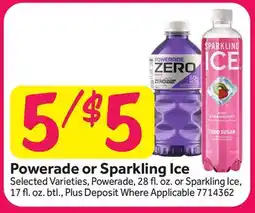 Stop&Shop Powerade or Sparkling Ice offer