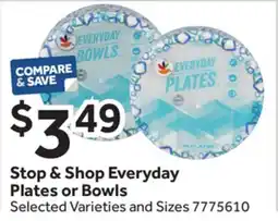 Stop&Shop Stop & Shop Everyday Plates or Bowls offer