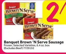 Stop&Shop Banquet Brown 'N Serve Sausage offer