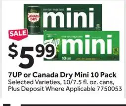 Stop&Shop 7UP or Canada Dry Mini offer