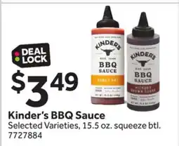 Stop&Shop Kinder's BBQ Sauce offer