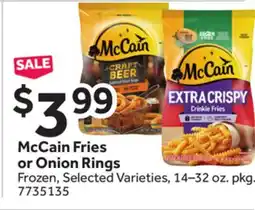Stop&Shop McCain Fries or Onion Rings offer