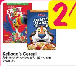 Stop&Shop Kellogg's Cereal offer
