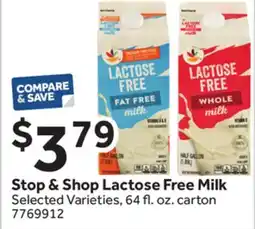 Stop&Shop Stop & Shop Lactose Free Milk offer