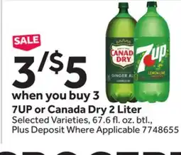 Stop&Shop 7UP or Canada Dry offer