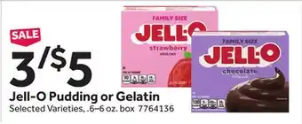 Stop&Shop Jell-O Pudding or Gelatin offer
