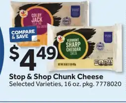 Stop&Shop Stop & Shop Chunk Cheese offer