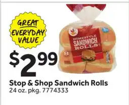 Stop&Shop Stop & Shop Sandwich Rolls offer