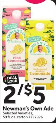 Stop&Shop Newman's Own Ade offer