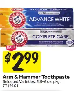 Stop&Shop Arm & Hammer Toothpaste offer