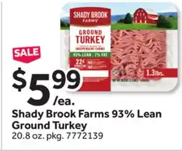 Stop&Shop Shady Brook Farms 93% Lean Ground Turkey offer
