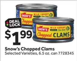 Stop&Shop Snow's Chopped Clams offer