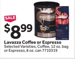 Stop&Shop Lavazza Coffee or Espresso offer
